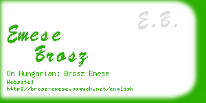 emese brosz business card